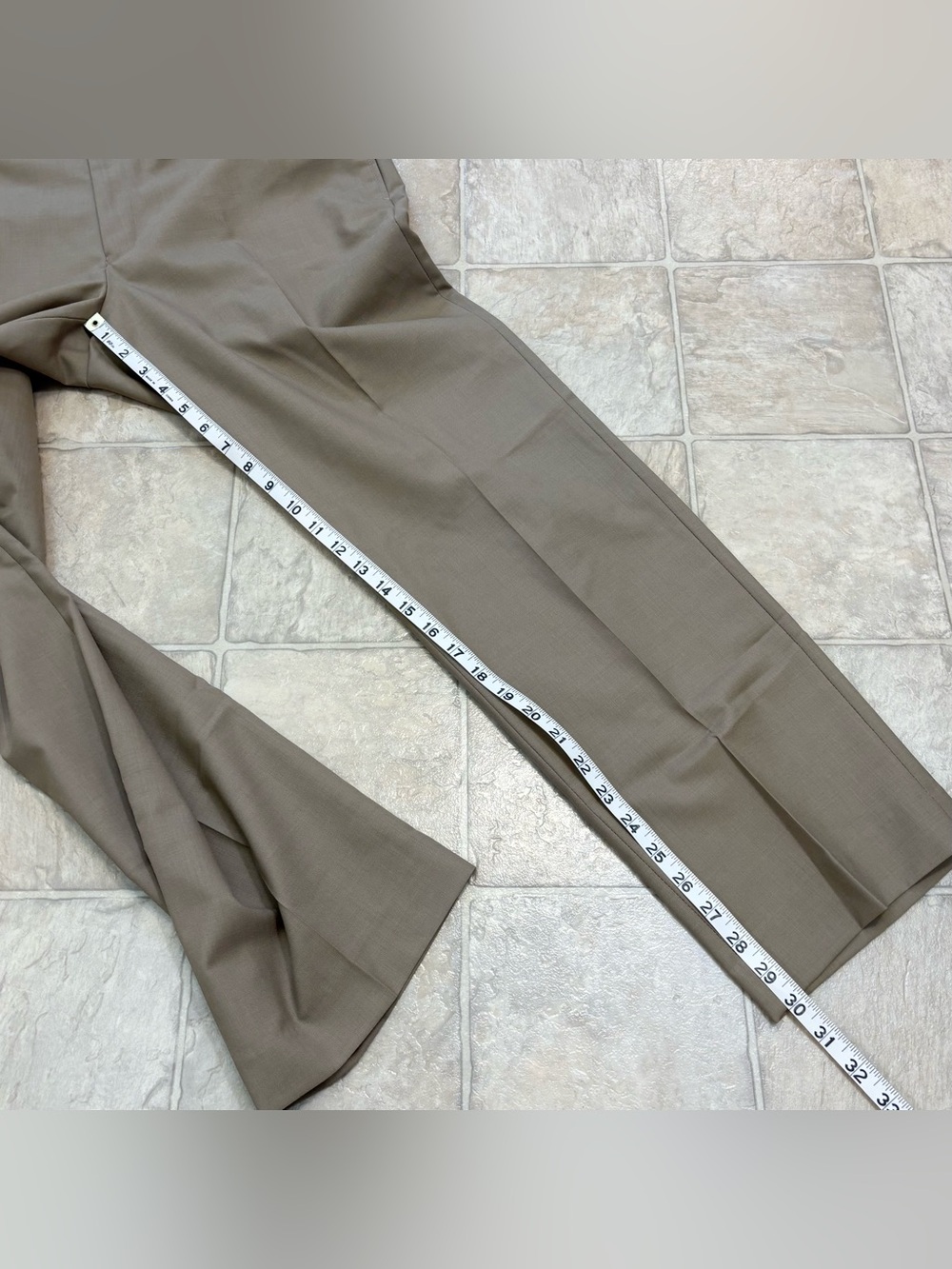 Lauren Ralph Lauren Total Comfort 100% Wool Men's Trouser, 36x30, Khaki/Taupe - Picture 8 of 15